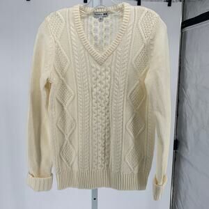 Uniqlo x JW Anderson cable knit sweater wool blend  cream women's size small
